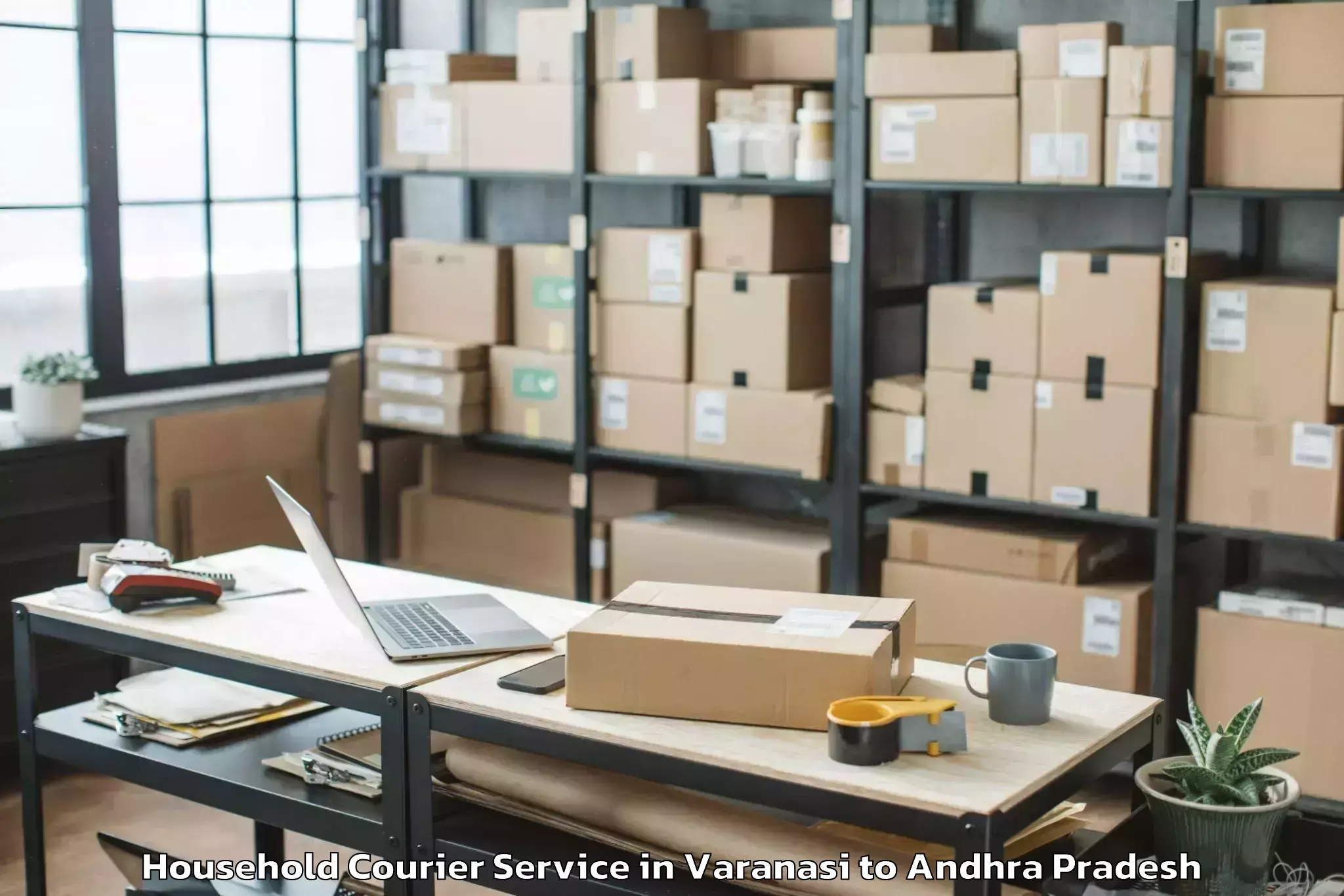 Book Varanasi to Peddapanjani Household Courier Online